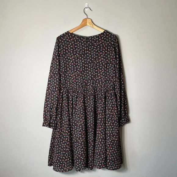 Torrid Women's Size 12 Balloon Sleeve Floral Print Georgette V-Neck Mini Dress - Picture 3 of 15